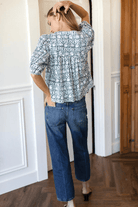 Puff Isla Top in Etoile Vine Forest - Emerson Fry - Archery Close