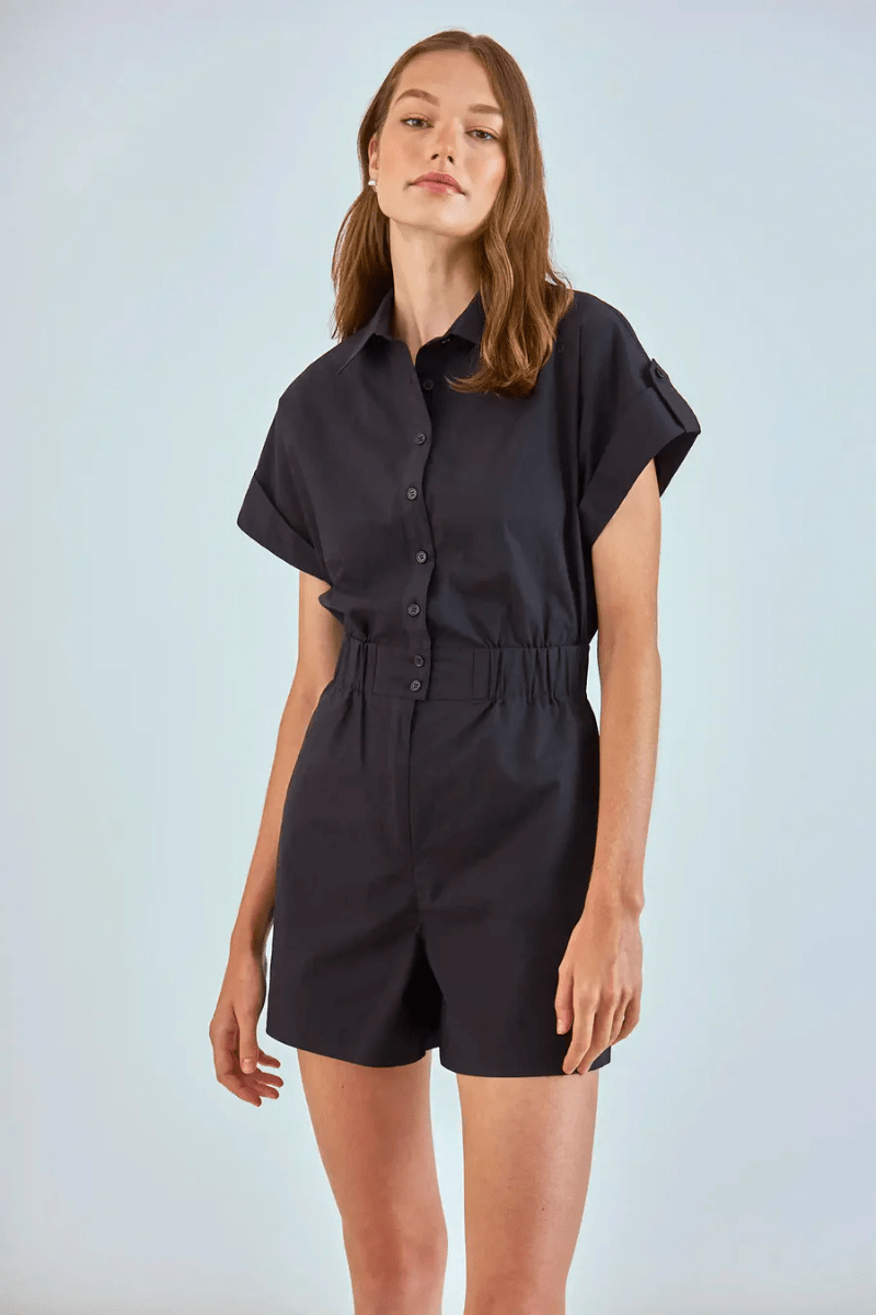 Reed Romper in Black - Hunter Bell - Archery Close