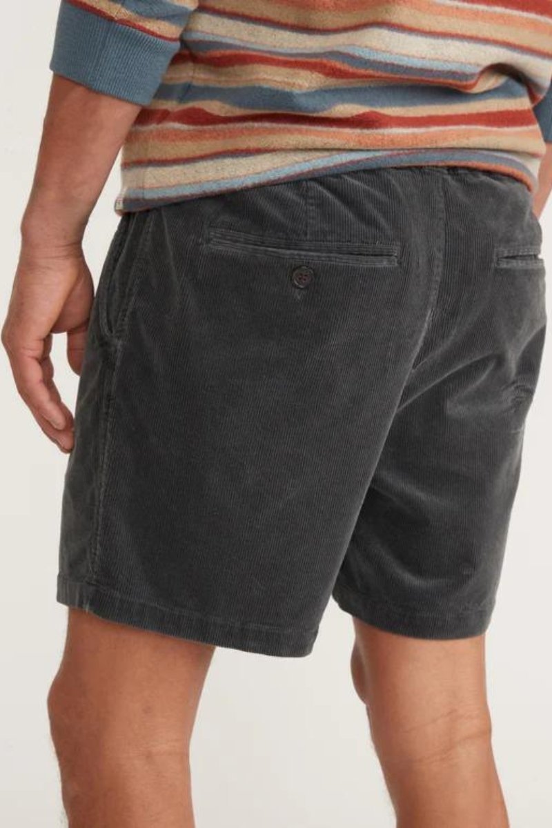 Saturday Cord Short in Faded Black - Marine Layer - Archery Close