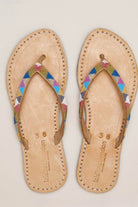 Seri Sandal in tan and blue - Laidback London - Archery Close