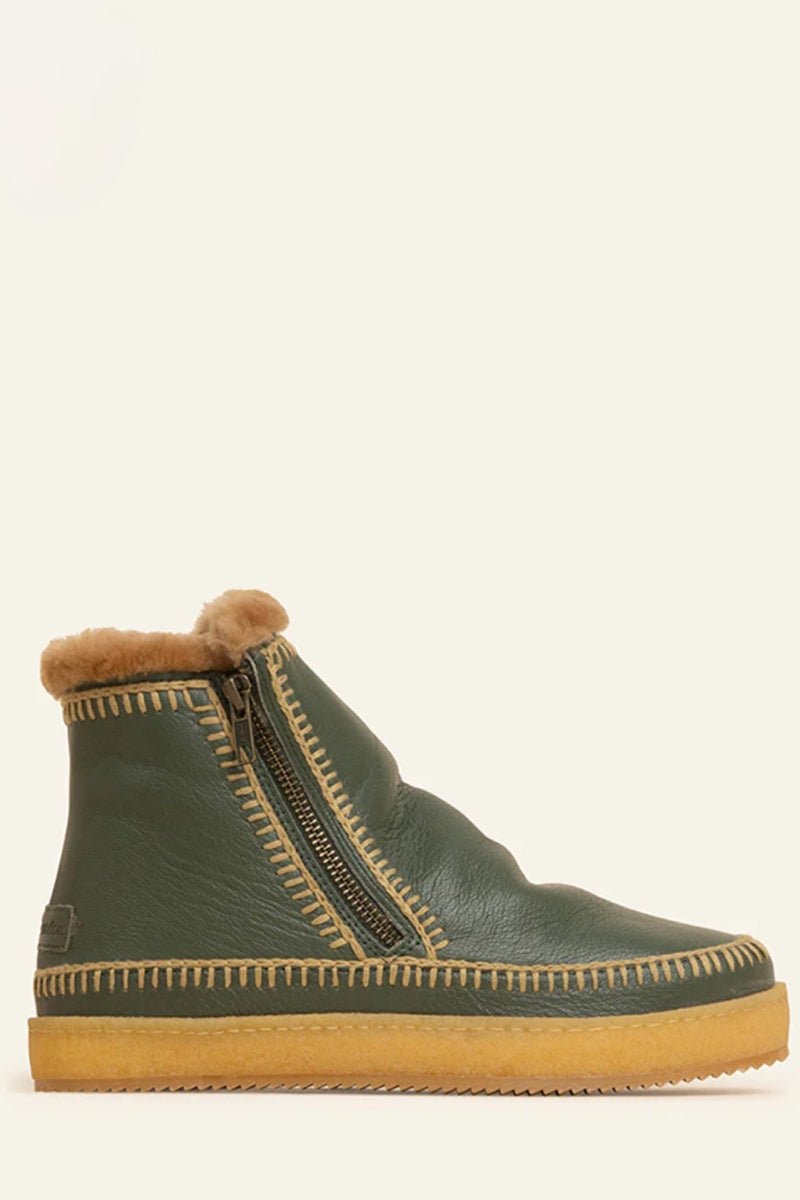 Setsu Boot in Moss Leather - Laidback London - Archery Close