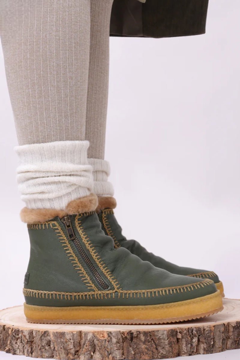 Setsu Boot in Moss Leather - Laidback London - Archery Close