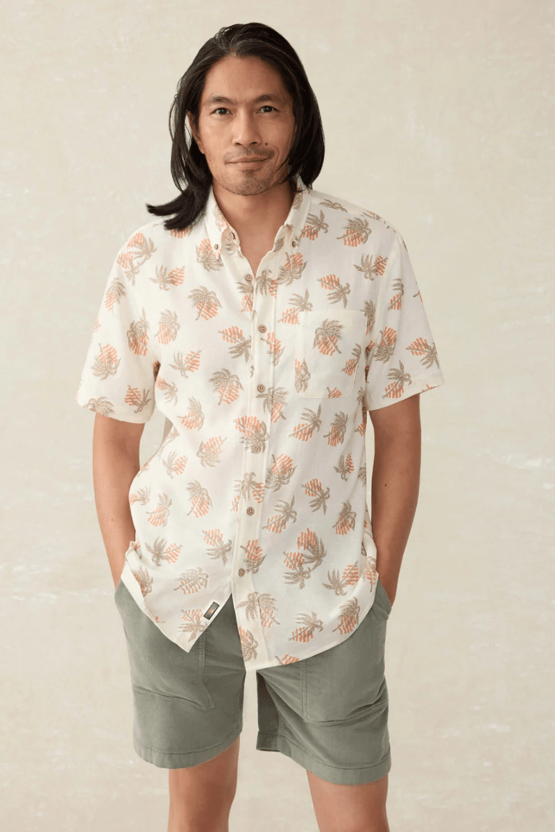 Short - Sleeve Breeze Shirt - Faherty Brand - Archery Close