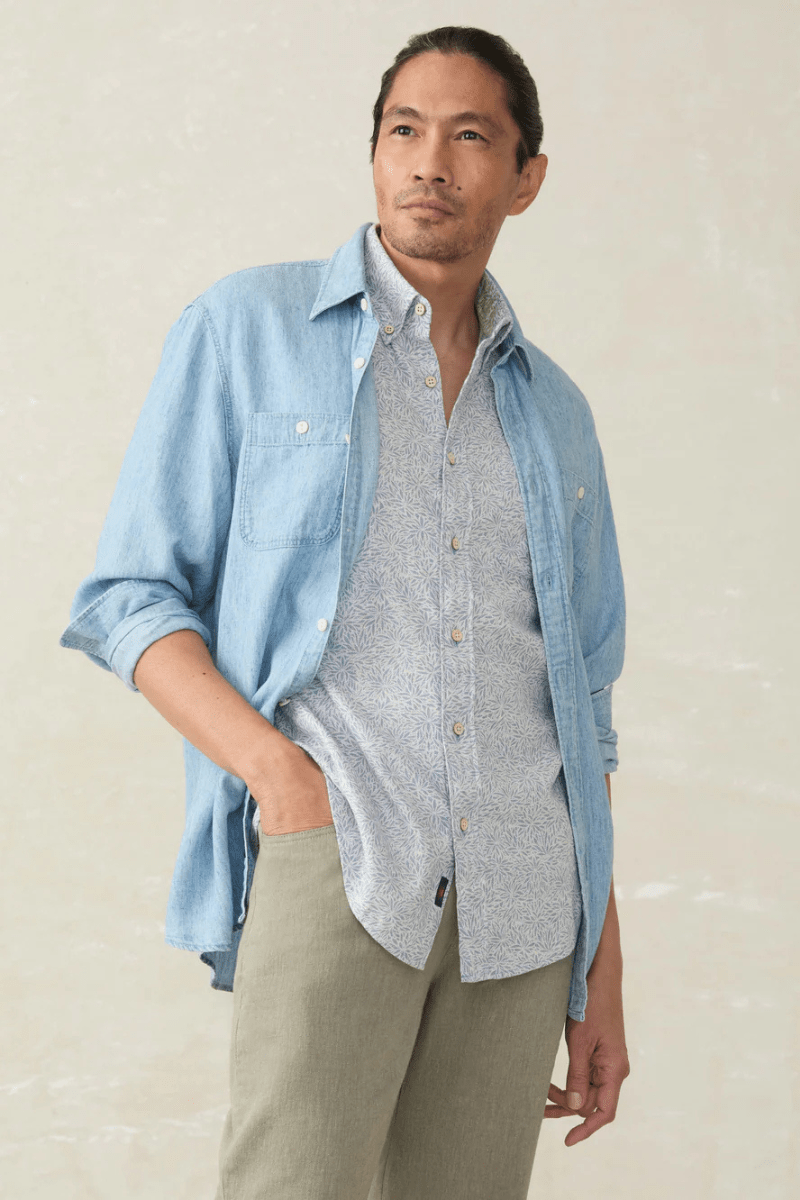 Short - Sleeve Breeze Shirt - Faherty Brand - Archery Close