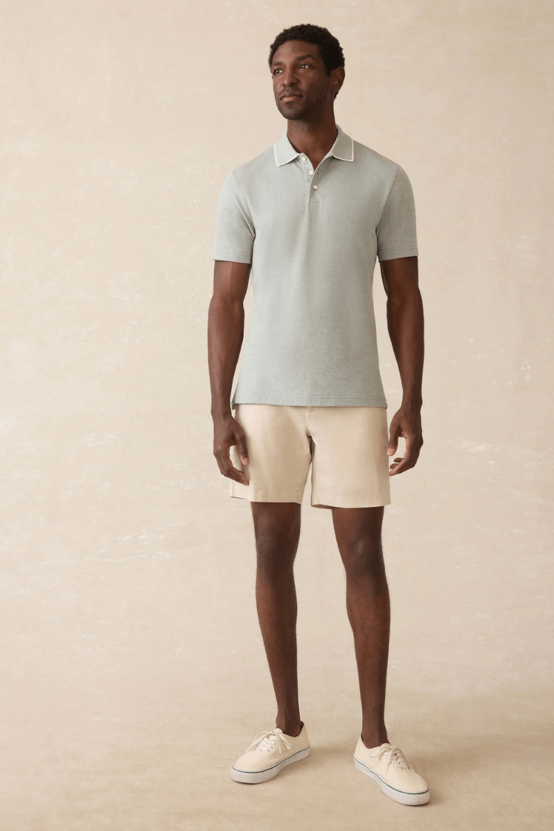 Short - Sleeve Movement Pique Polo - Faherty Brand - Archery Close