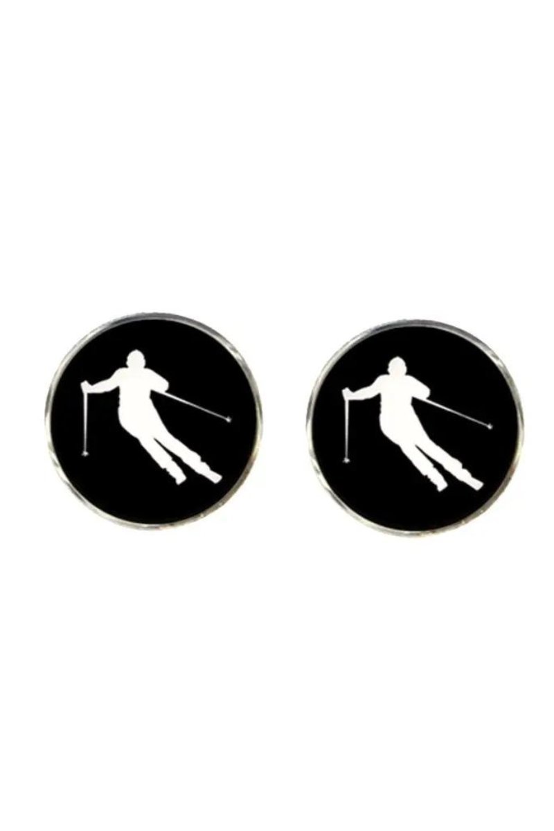 Skier cufflinks - Bassin and Brown - Archery Close