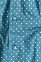 Slate Blue Painted Dot Print Shirt - Stone Rose - Archery Close