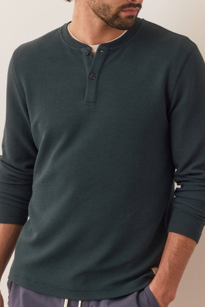 Sport Waffle 2.0 Henley - Marine Layer - Archery Close