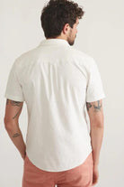 SS Classic Stretch Selvedge Shirt - Natural - Marine Layer - Archery Close