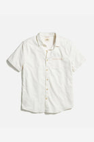 SS Classic Stretch Selvedge Shirt - Natural - Marine Layer - Archery Close