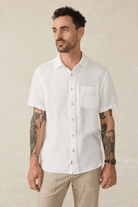 SS Palma Linen Shirt - Faherty Brand - Archery Close