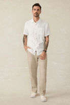 SS Palma Linen Shirt - Faherty Brand - Archery Close