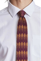 Stanley Knit Tie - Paisley & Gray - Archery Close