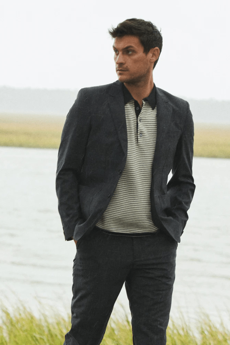 Stripe Sweater Polo - Billy Reid - Archery Close