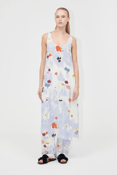 Stine Goya Tank Long Dress Skyfall Flowers