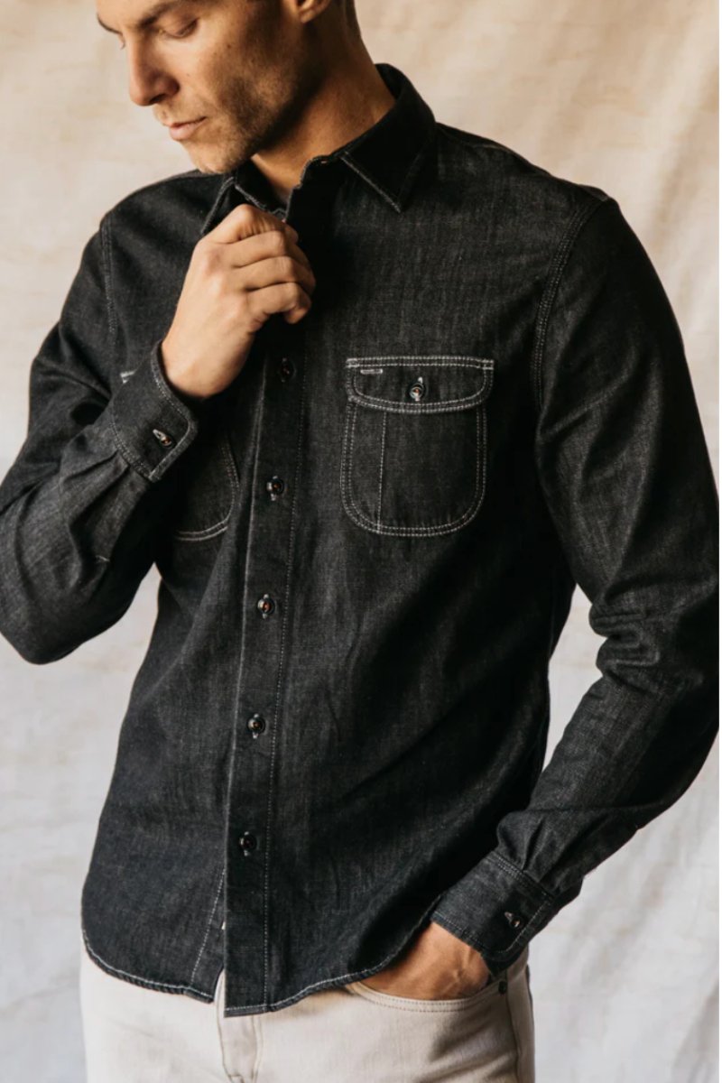 The Brace Shirt - Loose Weave Black - Hiroshi Kato - Archery Close