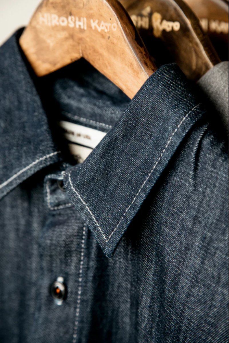 The Brace Shirt - Loose Weave Indigo - Hiroshi Kato - Archery Close