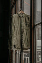 The Ripper Double Gauze Organic Cotton Shirt - Military Green - Hiroshi Kato - Archery Close