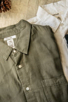 The Ripper Double Gauze Organic Cotton Shirt - Military Green - Hiroshi Kato - Archery Close