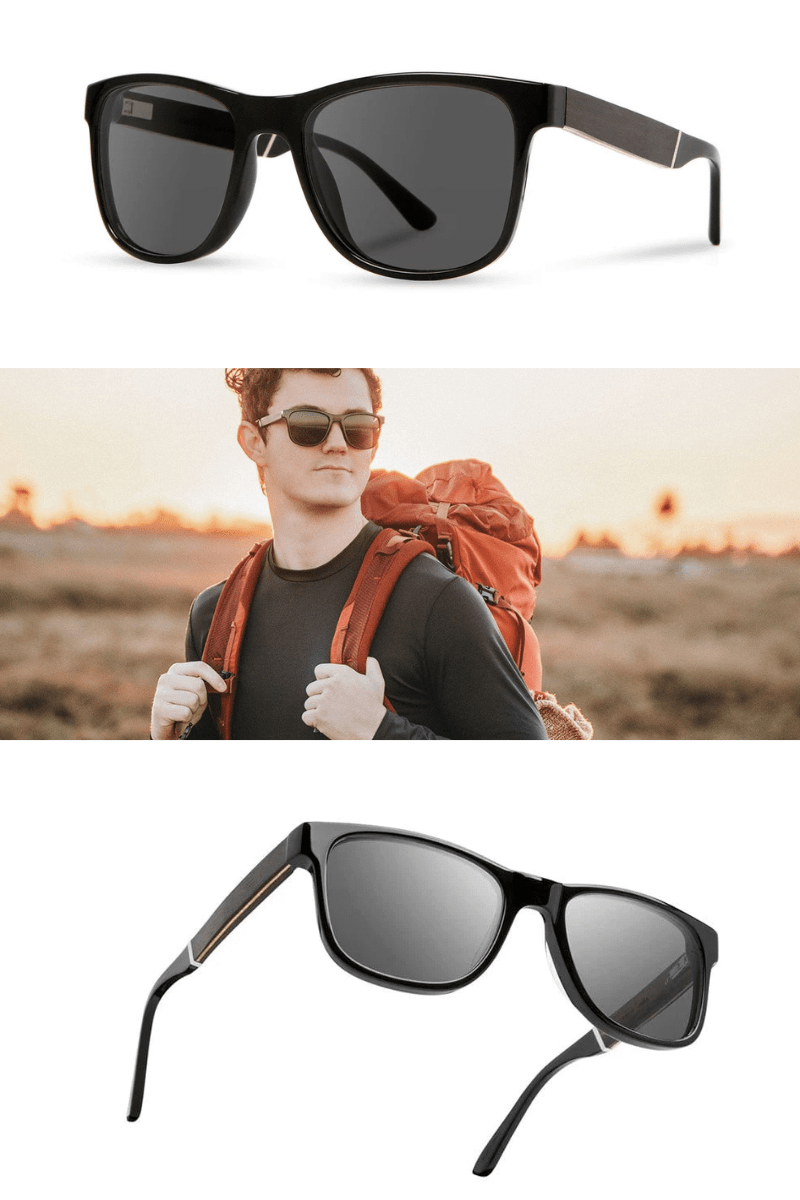 Trail - Black Sunglasses - Shwood Eyewear - Archery Close