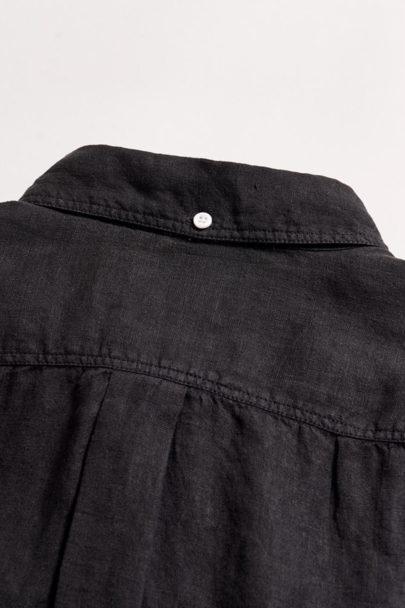 Tuscumbia Linen Shirt in Black - Billy Reid - Archery Close