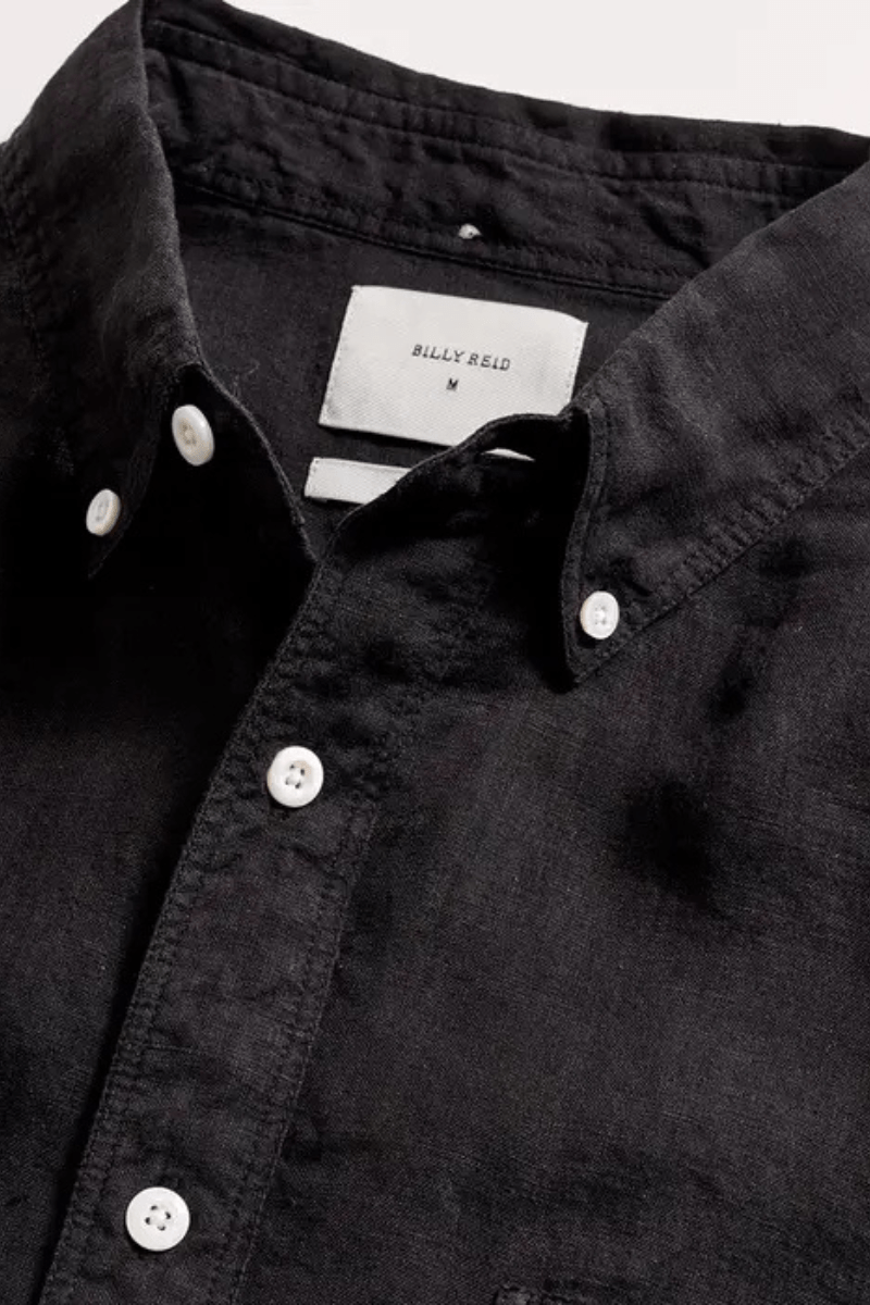 Tuscumbia Linen Shirt in Black - Billy Reid - Archery Close