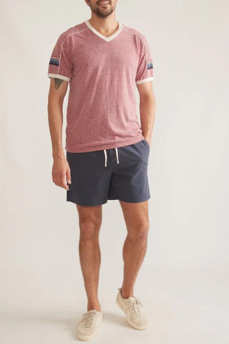 Marine Layer Varsity V Neck Tee - Archery Close Men's