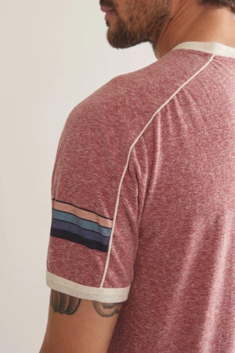 Marine Layer Varsity V Neck Tee - Archery Close Men's