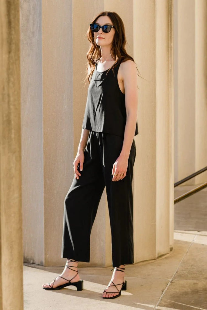 Wherever Cropped Pant in Black - Natalie Busby - Archery Close