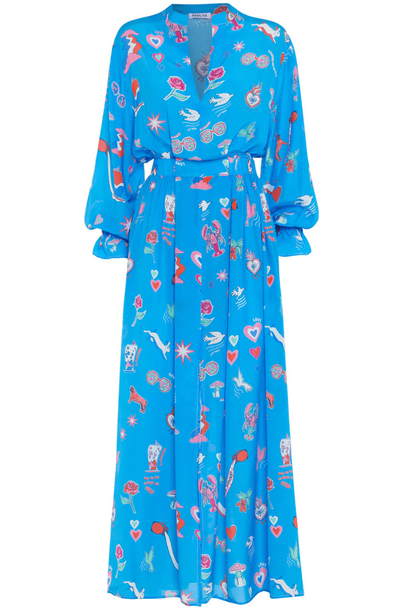 White Rabbit Silk Mary Jane Dress - Paolita - Archery Close