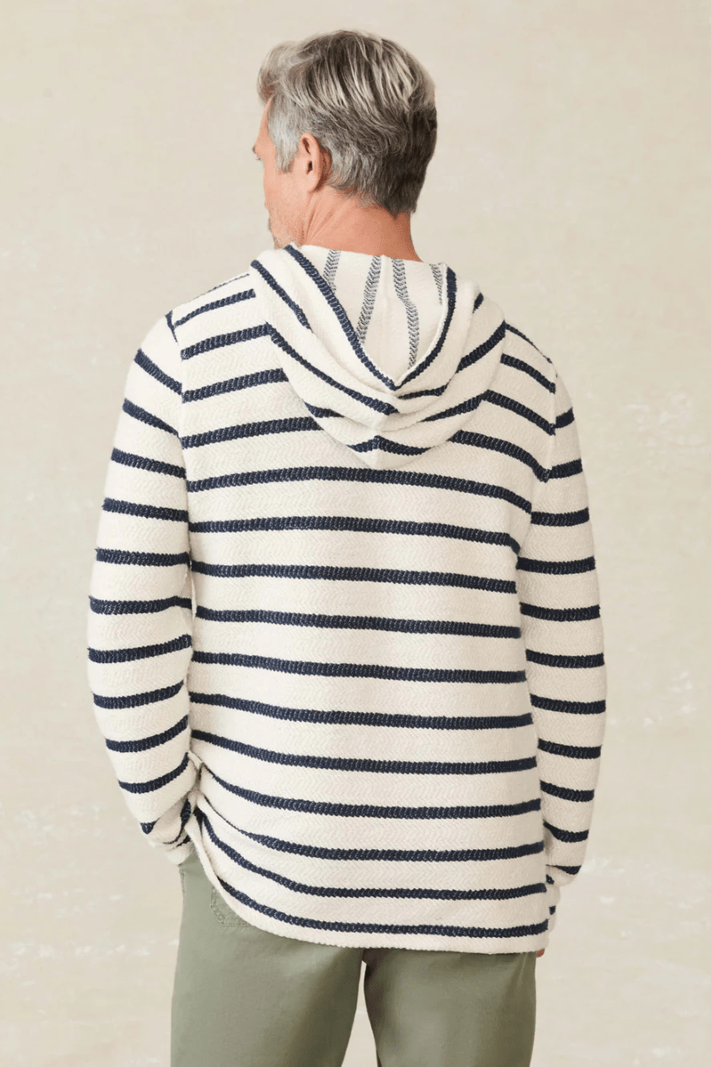 Whitewater Hoodie in Boothbay Stripe - Faherty Brand - Archery Close