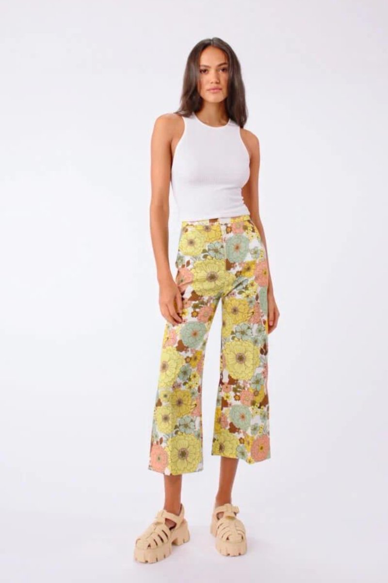 Wide Leg Culotte in Retro Floral - Smythe - Archery Close