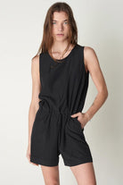 Black Dressy Shorts Jumpsuit - Cotelac - Archery Close