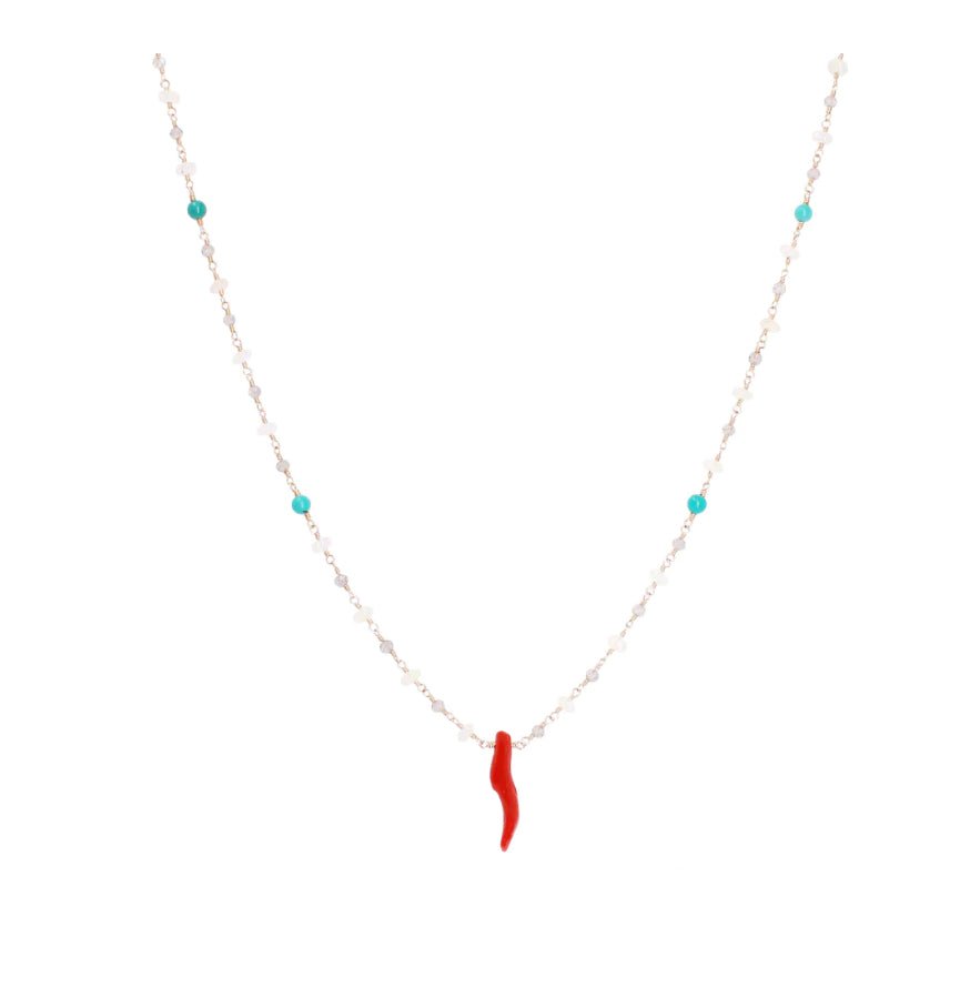 Coral talisman necklace - 7 & Sun - Archery Close