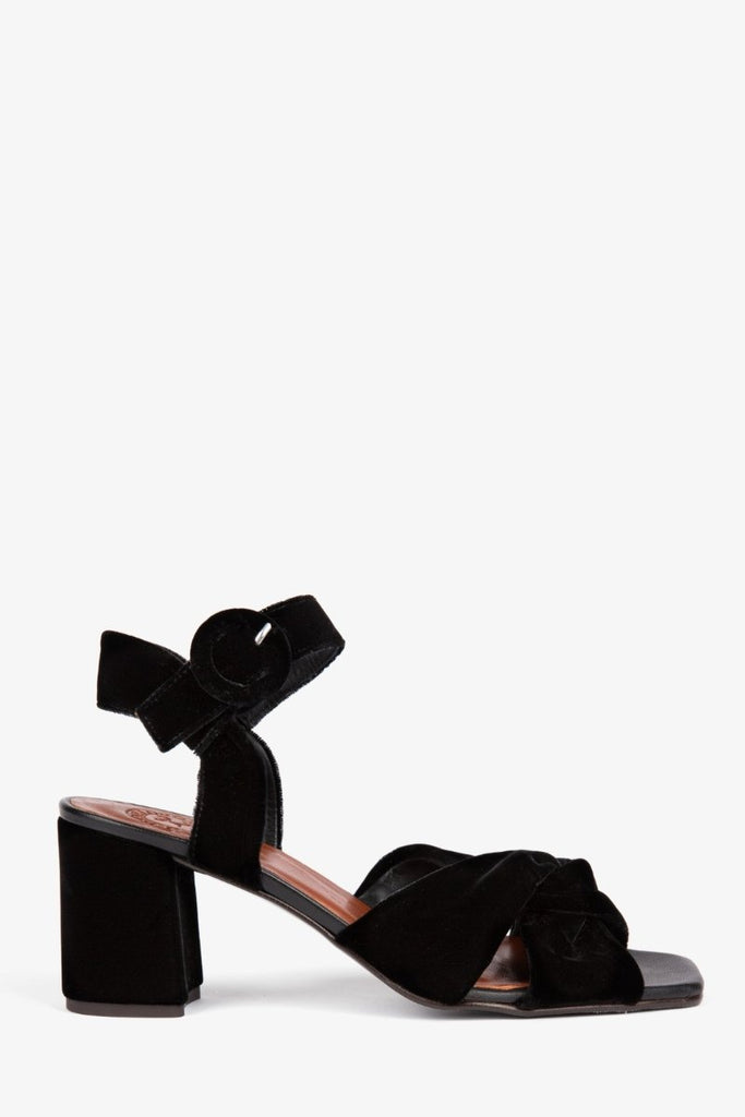 Infinity velvet sandal in black - Penelope Chilvers - Archery Close