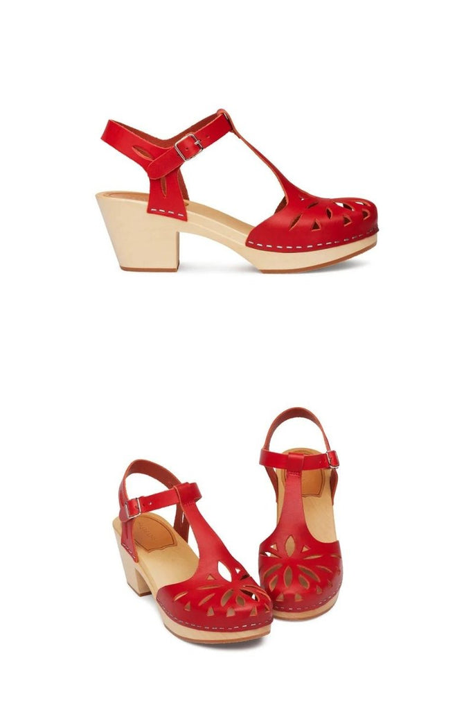 Lacy sandal in red - Swedish Hasbeens - Archery Close