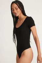 Lexi Rib SS Bodysuit - Marine Layer - Archery Close