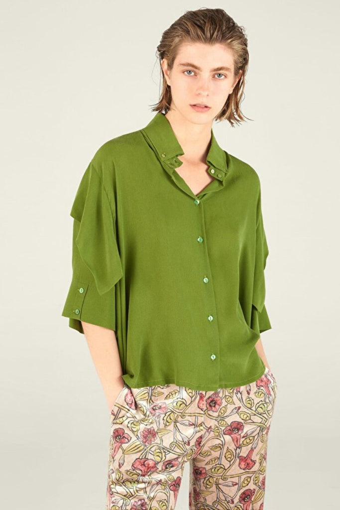 Moss green blouse - Cotelac - Archery Close