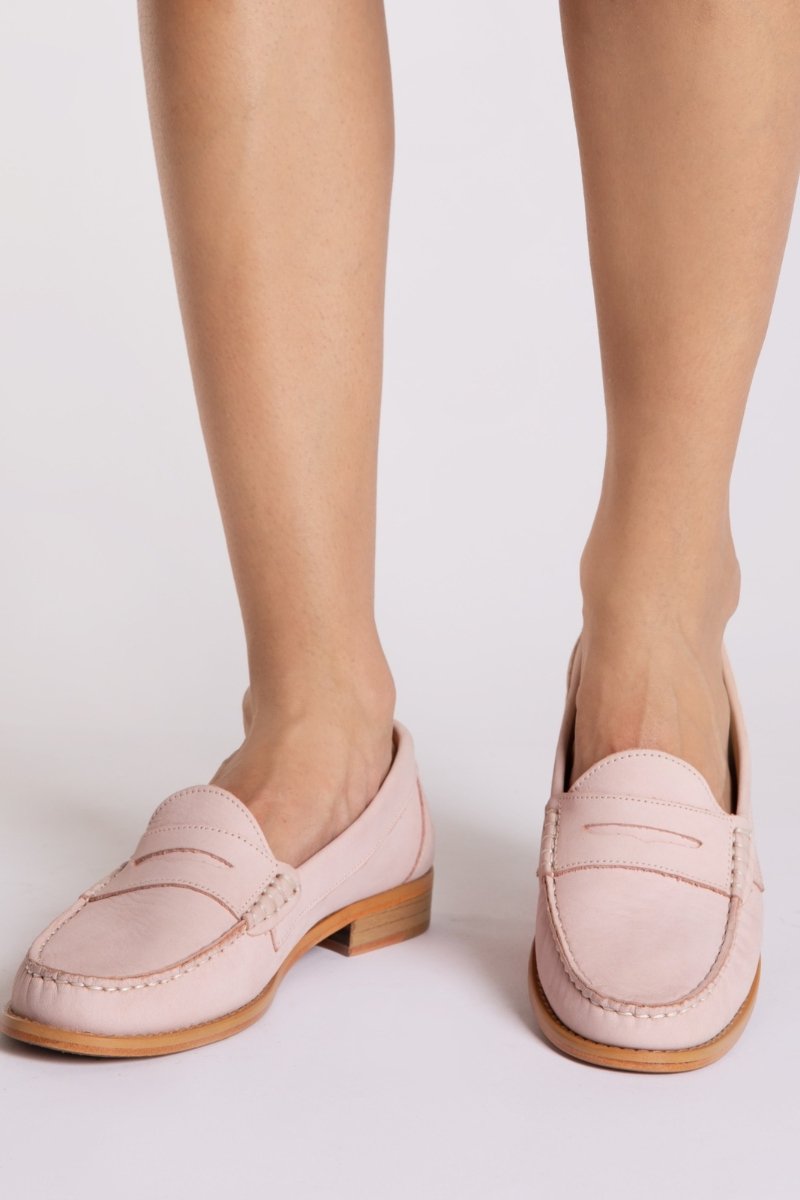 Nubuck loafer in powder pink - Penelope Chilvers - Archery Close