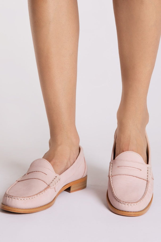 Nubuck loafer in powder pink - Penelope Chilvers - Archery Close