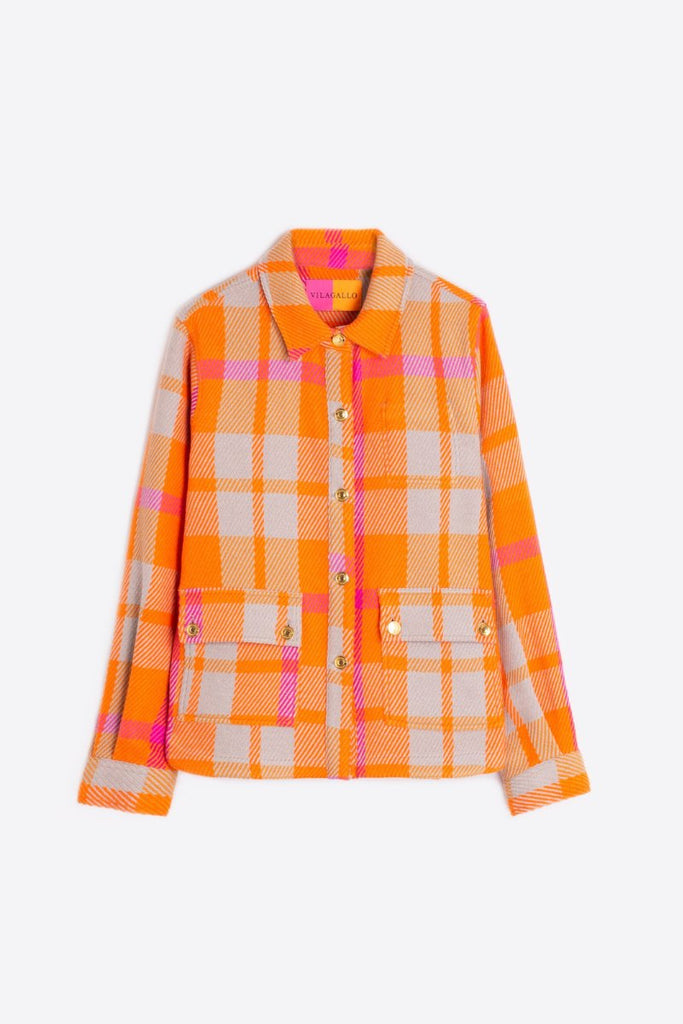 Pink and Orange Shirt Jacket - Vilagallo - Archery Close