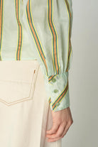 Stripe blouse in Water Green - Cotelac - Archery Close